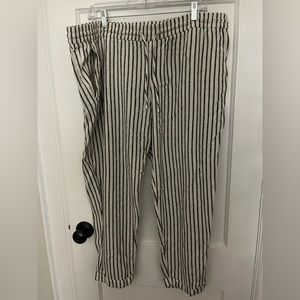 NWOT Old Navy Striped Linen Women’s Pants XL